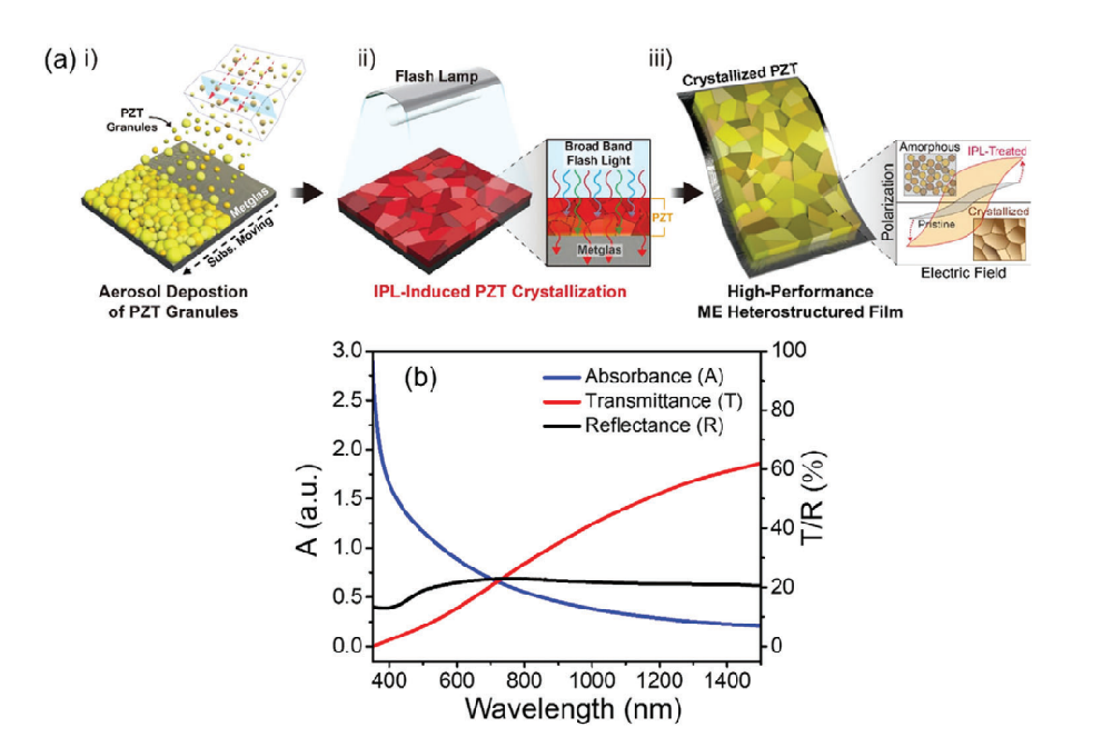 《Advanced Material》：采用光子燒結(jié)熱處理Pb（Zr，Ti）O3/Metglas異質(zhì)結(jié)構(gòu)薄膜會產(chǎn)生超過20Vcm?1Oe?1的極大磁電耦合（IF=29.477）